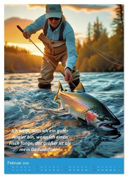 Produktbild: Fliegenfischen am Fluss (Wandkalender 2026 DIN A4 hoch), CALVENDO Monatskalender