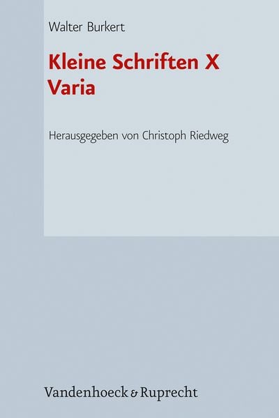 Produktbild: Kleine Schriften X