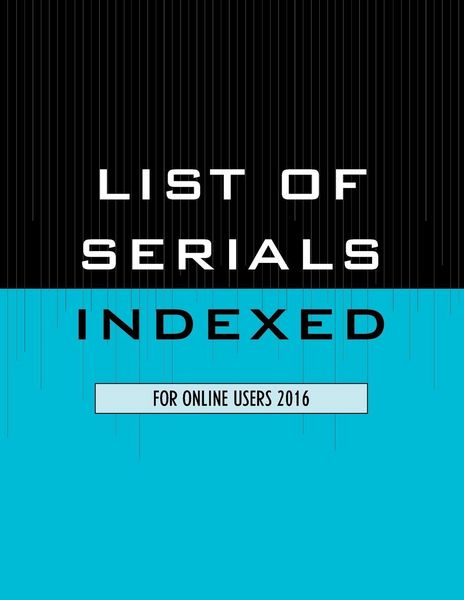 Produktbild: List of Serials Indexed for Online Users 2016