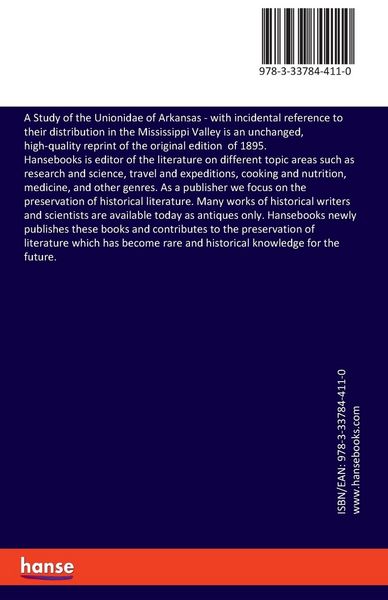 Produktbild: A Study of the Unionidae of Arkansas