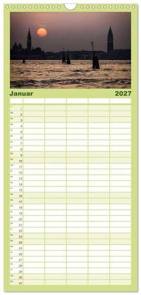 Produktbild: Familienplaner 2027 - Venedig mit 5 Spalten (Wandkalender, 21 x 45 cm) CALVENDO