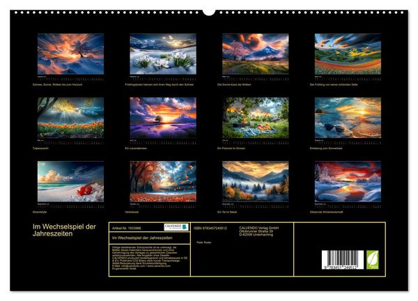 Produktbild: Im Wechselspiel der Jahreszeiten (hochwertiger Premium Wandkalender 2026 DIN A2 quer), Kunstdruck in Hochglanz
