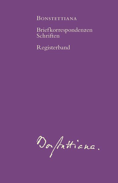 Produktbild: Bonstettiana. Registerband
