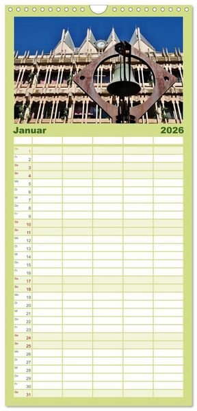 Produktbild: Familienplaner 2026 - Extremadura Spanien mit 5 Spalten (Wandkalender, 21 x 45 cm) CALVENDO
