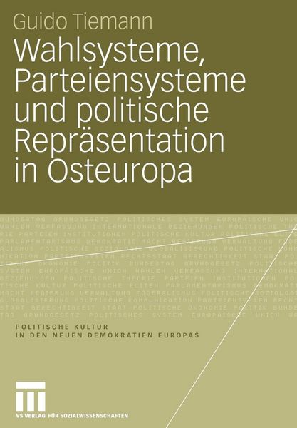 Produktbild: Wahlsysteme, Parteiensysteme und politische Repr&auml;sentation in Osteuropa