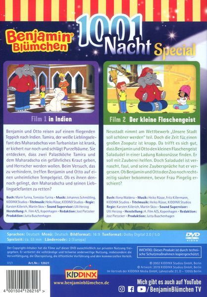 Produktbild: Benjamin Bl&uuml;mchen - 1001 Nacht Special: In Indien/Der kleine Flaschengeist