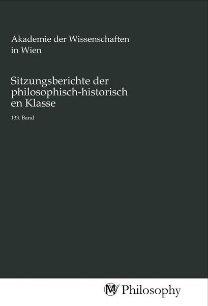 Produktbild: Sitzungsberichte der philosophisch-historischen Klasse