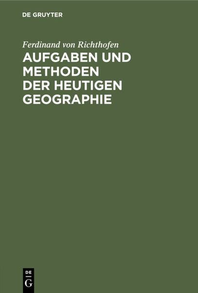 Produktbild: Aufgaben und Methoden der Heutigen Geographie