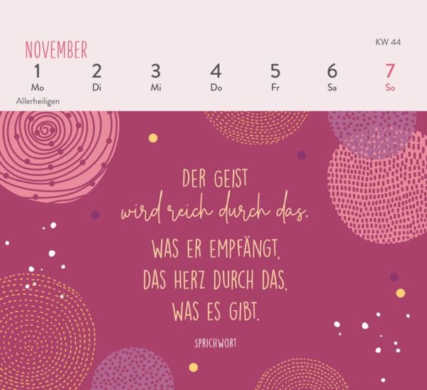 Produktbild: Mini-Wochenkalender 2027: Einatmen. Ausatmen. Sein.
