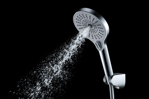 Produktbild: Duschkopf Mod. Ultimate Shower Chrom/Wei&szlig;, &Oslash; 13 cm