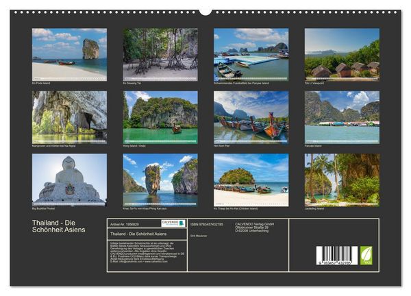 Produktbild: Thailand - Die Sch&ouml;nheit Asiens (hochwertiger Premium Wandkalender 2026 DIN A2 quer), Kunstdruck in Hochglanz