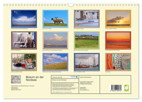 Produktbild: B&uuml;sum an der Nordsee (Wandkalender 2026 DIN A3 quer), CALVENDO Monatskalender