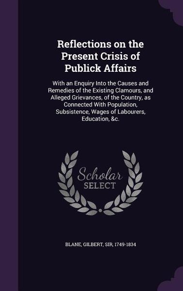 Produktbild: Reflections on the Present Crisis of Publick Affairs