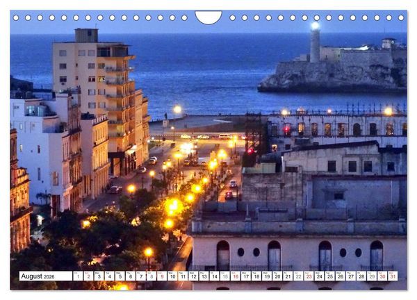 Produktbild: Havana by Night - Cuba's fascinating capital (Wall Calendar 2026 DIN A4 landscape), CALVENDO 12 Month Wall Calendar