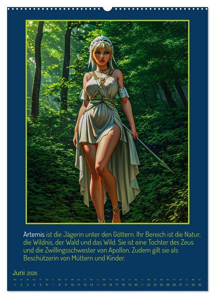Produktbild: Olympische G&ouml;tter (hochwertiger Premium Wandkalender 2026 DIN A2 hoch), Kunstdruck in Hochglanz
