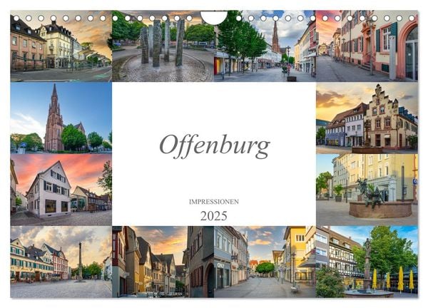 Offenburg Impressionen (Wandkalender 2025 DIN A4 quer), CALVENDO Monatskalender