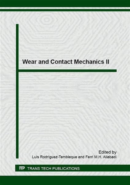 Produktbild: Wear and Contact Mechanics II