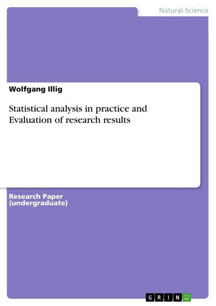 Produktbild: Statistical analysis in practice and Evaluation of research results