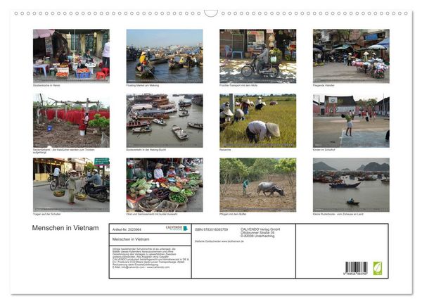Produktbild: Menschen in Vietnam (Wandkalender 2026 DIN A2 quer), CALVENDO Monatskalender