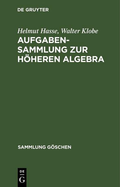 Produktbild: Aufgabensammlung zur h&ouml;heren Algebra