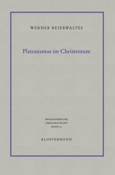 Produktbild: Platonismus im Christentum