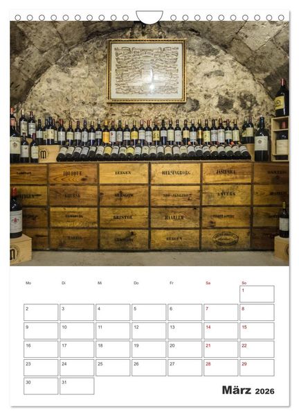 Produktbild: Weinkalender - f&uuml;r Kenner und Genie&szlig;er (Wandkalender 2026 DIN A4 hoch), CALVENDO Monatskalender