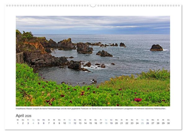 Produktbild: Azoren-Insel Flores - Farbtupfer auf einem erloschenen Vulkan Portugals (Wandkalender 2026 DIN A2 quer), CALVENDO Monatskalender