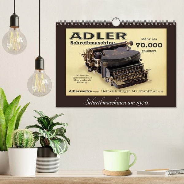 Produktbild: Schreibmaschinen um 1900 (Wandkalender 2026 DIN A4 quer), CALVENDO Monatskalender