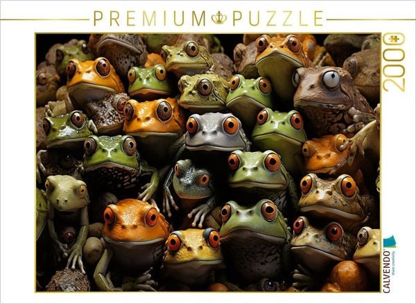 Produktbild: CALVENDO Puzzle Viele Fr&ouml;sche auf einem Bild | 2000 Teile Lege-Gr&ouml;&szlig;e 90x67cm Foto-Puzzle f&uuml;r gl&uuml;ckliche Stunden