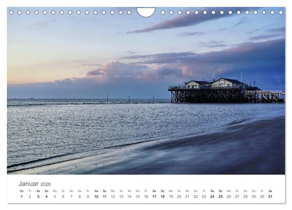 Produktbild: Nordfriesland - wundersch&ouml;ne Westk&uuml;ste (Wandkalender 2026 DIN A4 quer), CALVENDO Monatskalender