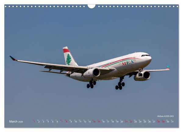 Produktbild: Airliners of the Middle East (Wall Calendar 2026 DIN A3 landscape), CALVENDO 12 Month Wall Calendar