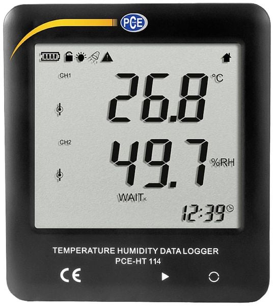 Produktbild: PCE Instruments PCE-HT 114 PCE-HT 114 Multi-Datenlogger Messgr&ouml;&szlig;e Temperatur, Luftfeuchtigkeit