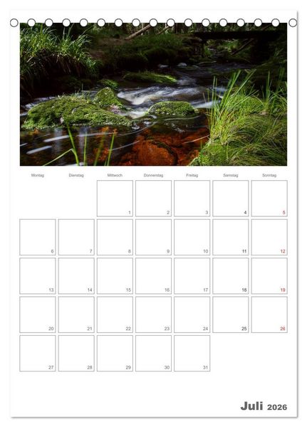 Produktbild: Harzer Wasserwelten (Tischkalender 2026 DIN A5 hoch), CALVENDO Monatskalender