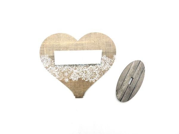 Produktbild: familiawedding 25 Tischkarten zur Hochzeit "Ja ich Will" Herz-Design