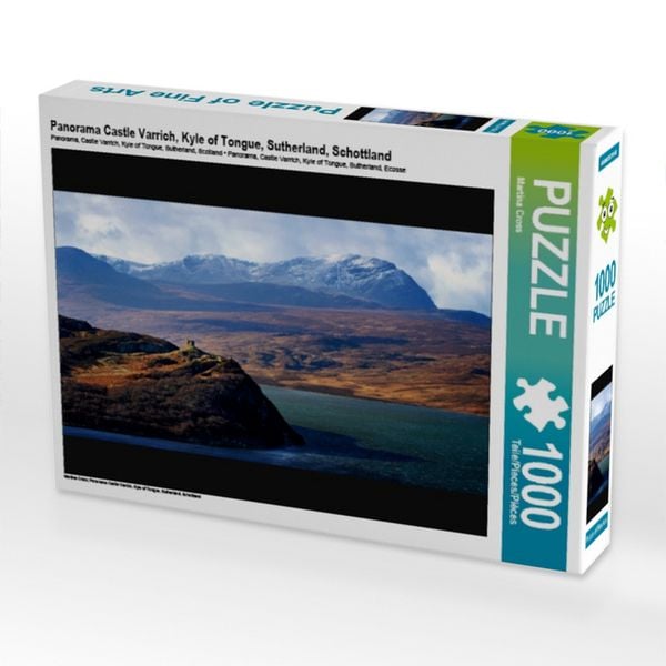 Produktbild: CALVENDO Puzzle Panorama Castle Varrich, Kyle of Tongue, Sutherland, Schottland | 1000 Teile Lege-Gr&ouml;&szlig;e 64x48cm Foto-Puzzle f&uuml;r gl&uuml;ckliche Stunden