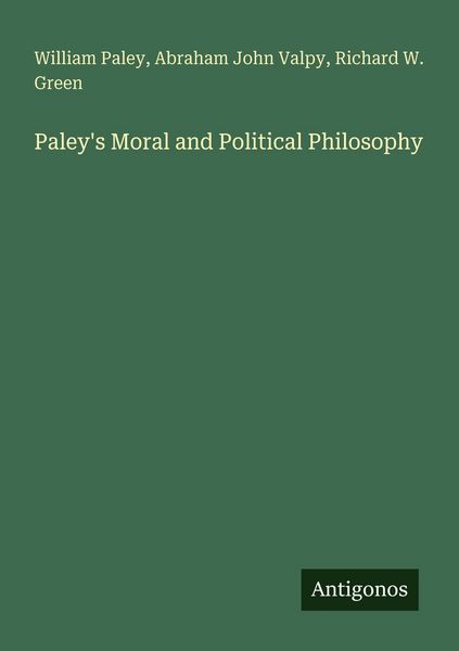 Produktbild: Paley's Moral and Political Philosophy