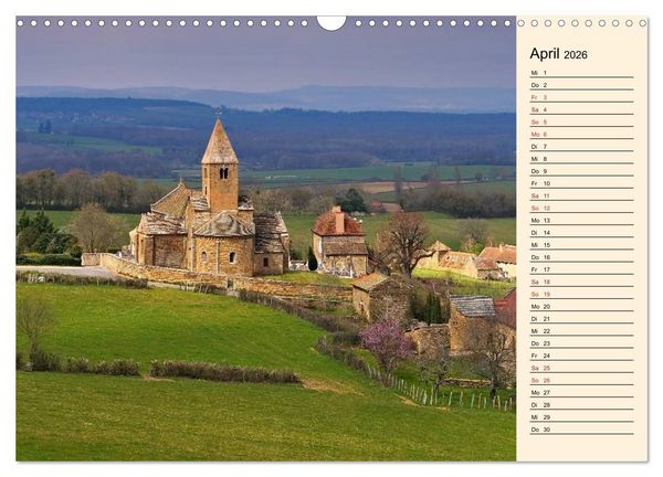 Produktbild: Burgund - Das gr&uuml;ne Herz Frankreichs (Wandkalender 2026 DIN A3 quer), CALVENDO Monatskalender