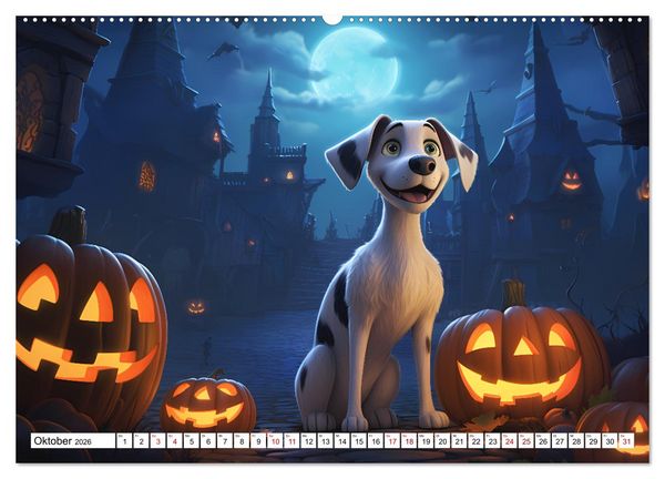 Produktbild: Lustige Comic Hunde (Wandkalender 2026 DIN A2 quer), CALVENDO Monatskalender