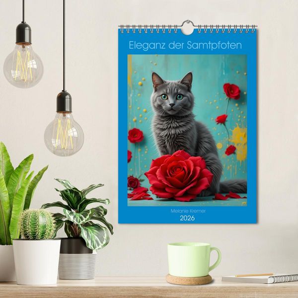 Produktbild: Eleganz der Samtpfoten (Wandkalender 2026 DIN A4 hoch), CALVENDO Monatskalender