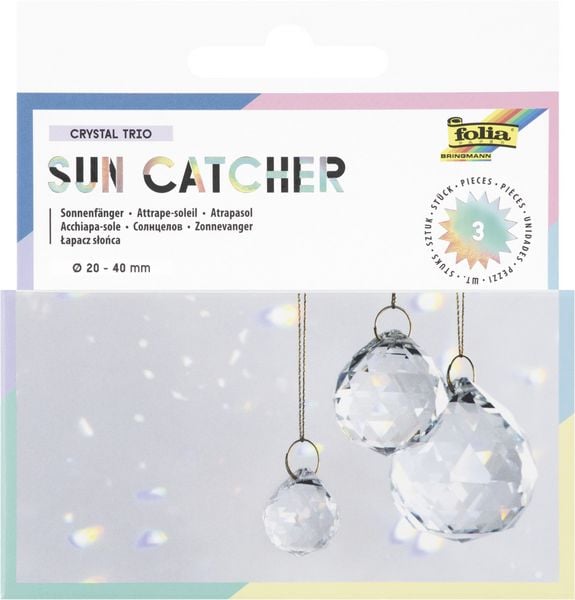 Produktbild: folia Kristallkugeln Sun Catcher Crystal Trio &Oslash;2/3/4cm 3 St&uuml;ck