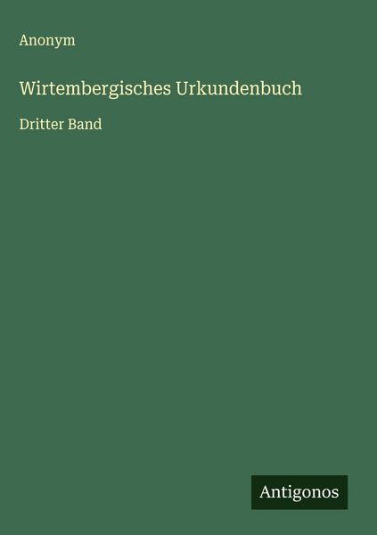 Produktbild: Wirtembergisches Urkundenbuch