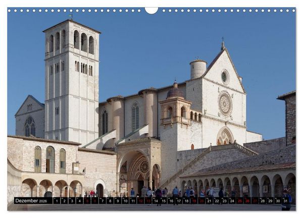 Produktbild: Assisi - Die Heimat des heiligen Franziskus und der heiligen Klara (Wandkalender 2026 DIN A3 quer), CALVENDO Monatskalender