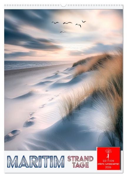 Produktbild: Maritim - Strandtage (Wandkalender 2026 DIN A2 hoch), CALVENDO Monatskalender