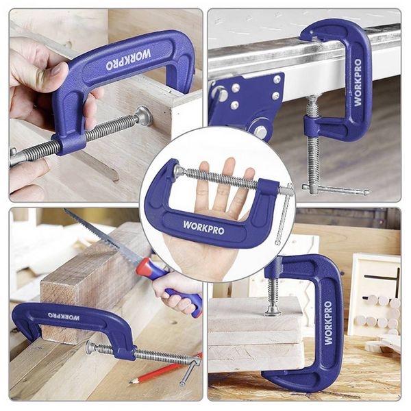 Produktbild: WorkPro WP232020 Schnellspanner Spann-Weite (max.):150 mm Produktabmessung, L&auml;nge: 280 mm Ausladungs-Ma&szlig;e:150 mm