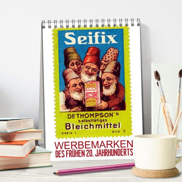 Produktbild: Werbemarken des fr&uuml;hen 20. Jahrhunderts (Tischkalender 2026 DIN A5 hoch), CALVENDO Monatskalender