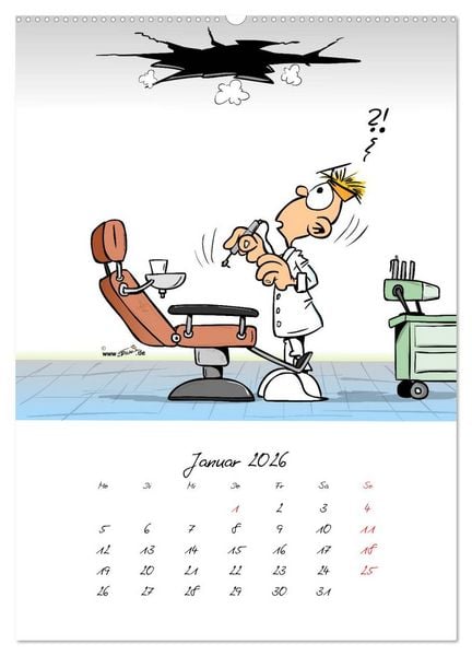 Produktbild: Trumix Cartoons - Gesundheit (Wandkalender 2026 DIN A2 hoch), CALVENDO Monatskalender