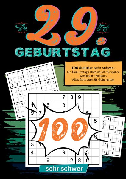 Produktbild: 29. Geburtstag- Sudoku Geschenkbuch