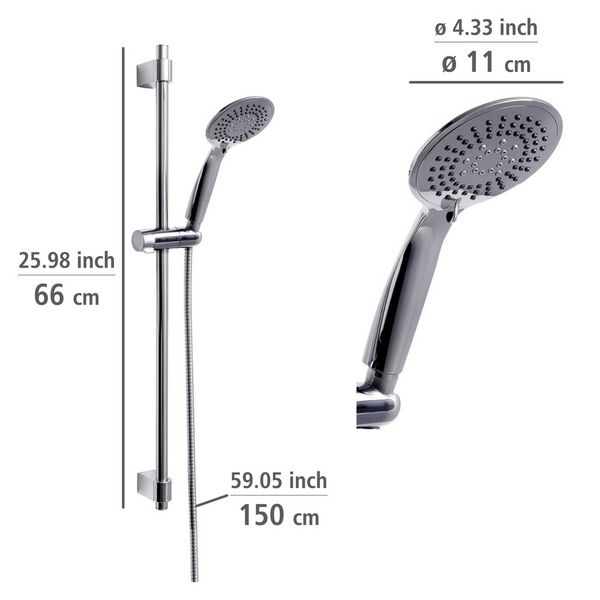 Produktbild: Brauseset Mod. Young Chrom, L&auml;nge Stange: 66 cm