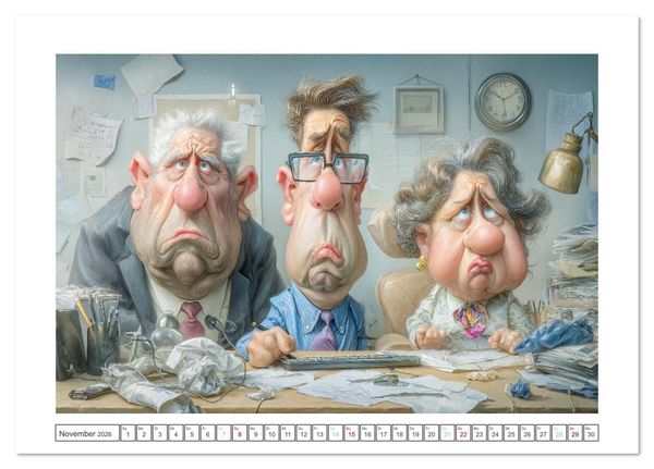 Produktbild: Pause ist, wenn der Drucker druckt (Tischkalender 2026 DIN A5 quer), CALVENDO Monatskalender