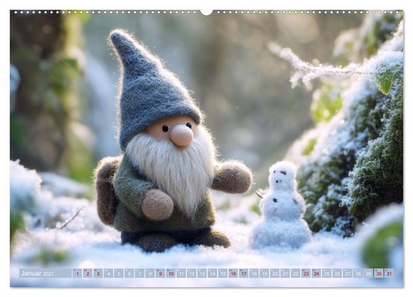 Produktbild: Wichtelgl&uuml;ck zwischen Wald und Wiese (Wandkalender 2027 DIN A2 quer), CALVENDO Monatskalender